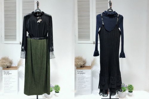 2018新款秋裝魅之女精品原創(chuàng)設(shè)計(jì)師品牌女裝搭配效果